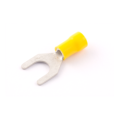 Yellow Pre-Insulated Fork Crimp Terminals