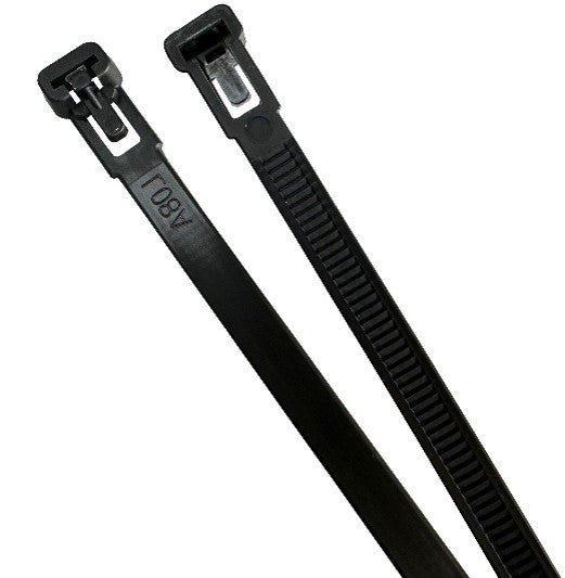 Black Releasable Nylon Cable Ties