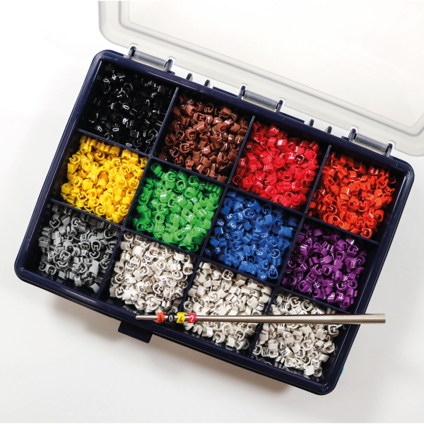 Slide-On Colour Coded Cable Marker Kit - 0.75mm-6.0mm