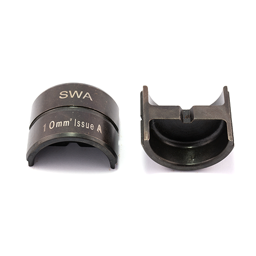 Hexagonal Dies D210 with 'SWA' and '10mm Issue A' text