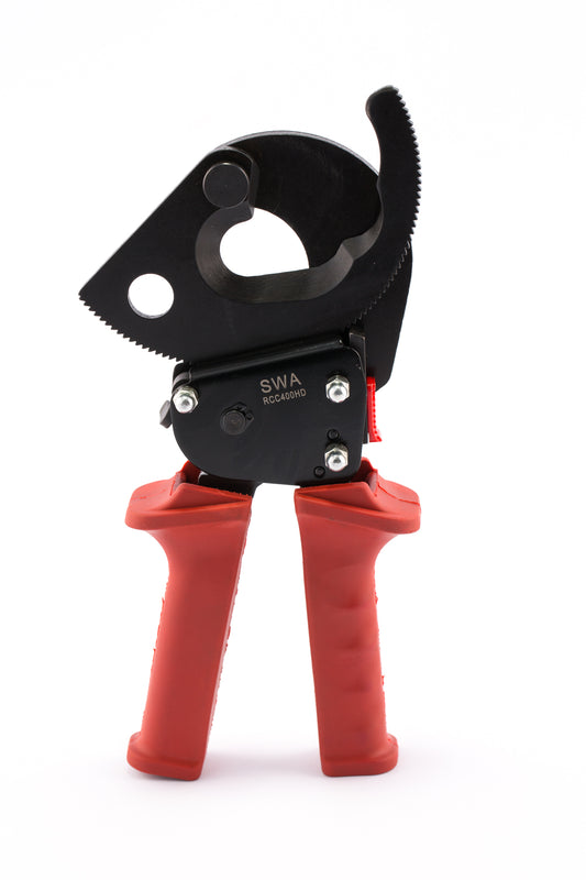 Heavy Duty Hand Ratchet with red handles on a white background