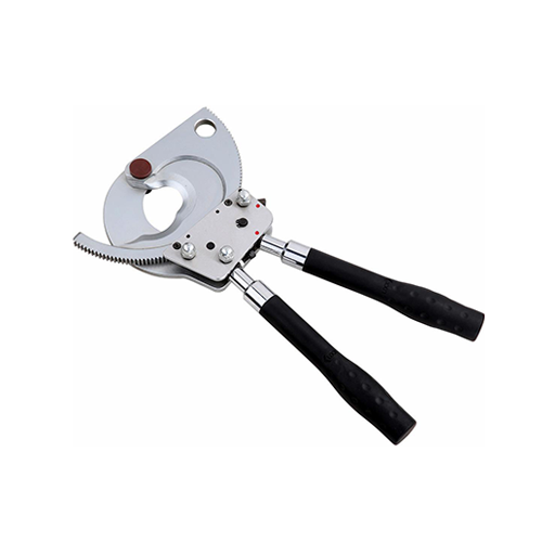 Ratchet Cutter for Armoured Cable with black handles on a white background