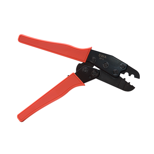 Hand-Ratschen-Crimpzange für unisolierte Kabelschuhe 10 - 16 mm²