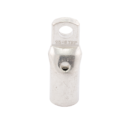 Reduced Palm Copper Tube Terminal On White Background