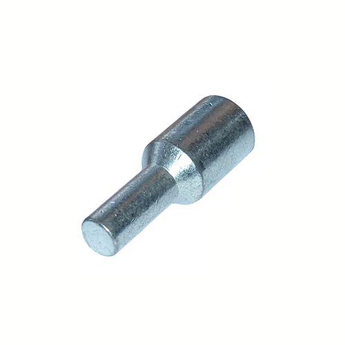 Uninsulated Solid Reducing Copper Pin Terminal On White Background